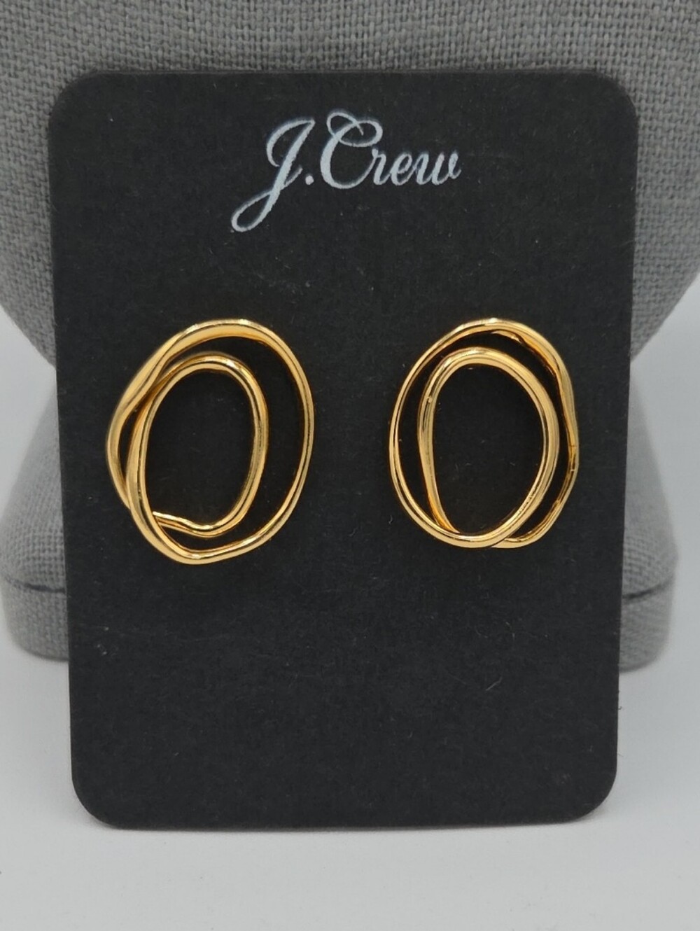 5 for $25! J. Crew Polished Gold Double Loop Stud Earrings